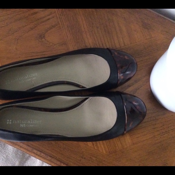 Naturalizer N5 comfort, black flats, leather upper - Picture 3 of 5